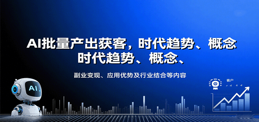 AI批量产出获客，时代趋势、概念、副业变现、应用优势及行业结合等内容-日入300副业网