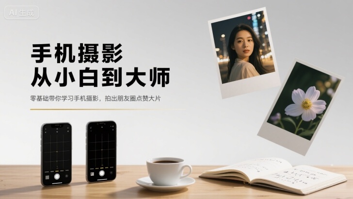 手机摄影从小白到大师，零基础带你学习手机摄影，拍出朋友圈点赞大片-日入300副业网