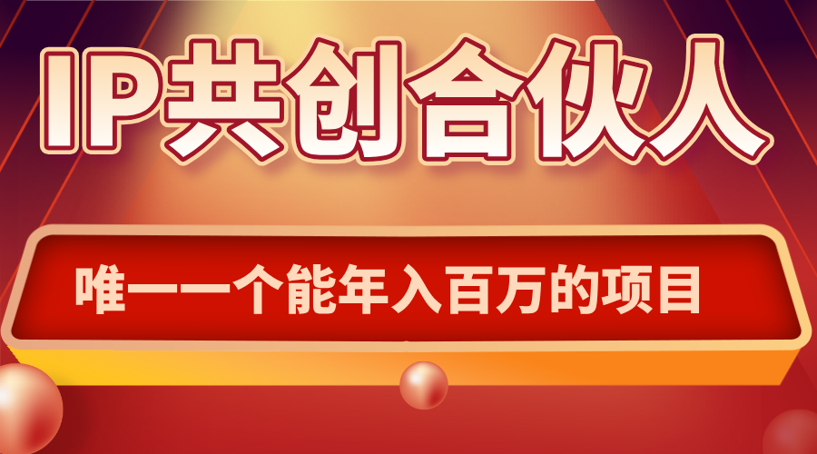 如何通过IP共创合伙人一起合伙“卖项目”-日入300副业网