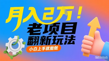 月入2W！老项目翻新玩法，小白上手就能做，非常容易上手-日入300副业网