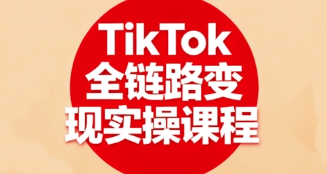 TikTok全链路变现实操课程，全方位助力学员掌握TK变现技能-日入300副业网