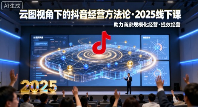 云图视角下的抖音经营方法论，2025线下课，助力商家规模化经营，提效经营(录音+字幕)-日入300副业网
