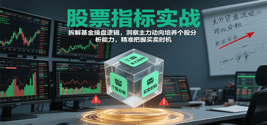 股票指标实战，基金操盘逻辑拆解，洞察主力动向培养个股分析能力把握买卖时机(更新)-日入300副业网