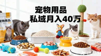 月变现40个！宠物用品私域运营的精准掘金之道玩法-日入300副业网