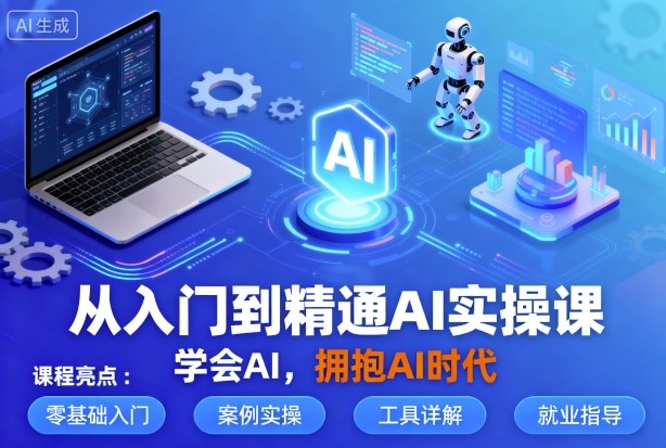 从入门到精通AI实操课，学会AI，拥抱AI时代-日入300副业网