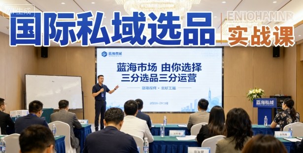 国际私域选品实战课，蓝海市场由你选择，七分选品三分运营-日入300副业网