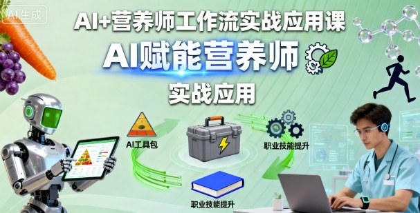 AI+营养师工作流实战应用课，AI赋能营养师-日入300副业网