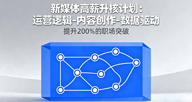 新媒体高薪升核计划：运营逻辑-内容创作-数据驱动，提升200%的职场突破-日入300副业网