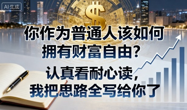付费文章：你作为普通人该如何拥有财富自由？认真看耐心读，我把思路全写给你了-日入300副业网