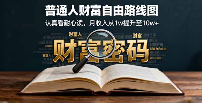 某付费文：普通人财富自由路线图，认真看耐心读，月收入从1w提升至10w+-日入300副业网