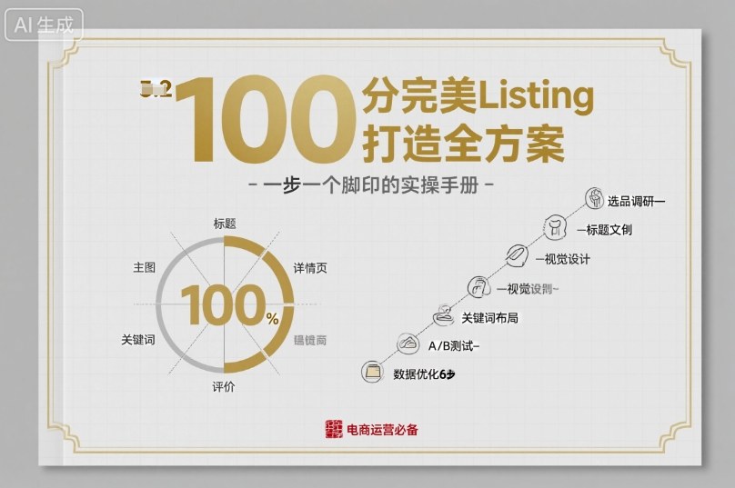 100分完美Listing打造全方案，想要完美listing必须是需要一步一个脚印的-日入300副业网