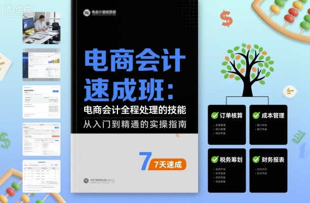 电商会计速成班，电商会计全程处理的技能-日入300副业网