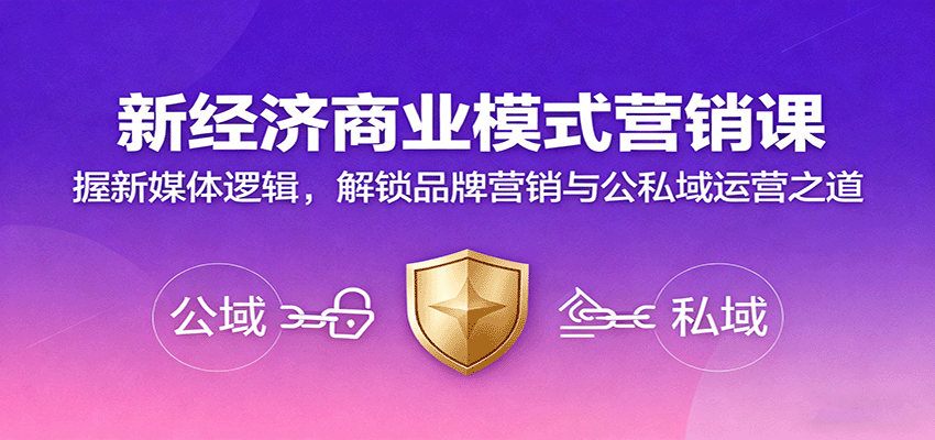 新经济商业模式营销课，握新媒体逻辑，解锁品牌营销与公私域运营之道-日入300副业网