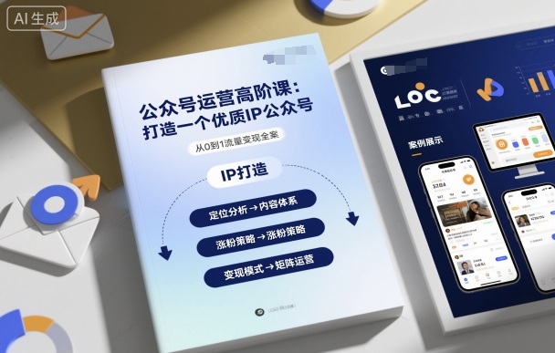公众号运营高阶课，打造一个优质IP公众号-日入300副业网