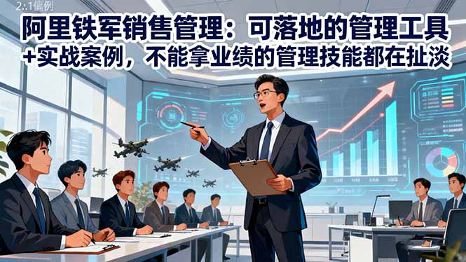阿里铁军销售管理:可落地的管理工具+实战案例,不能拿业绩的管理都在扯淡-日入300副业网