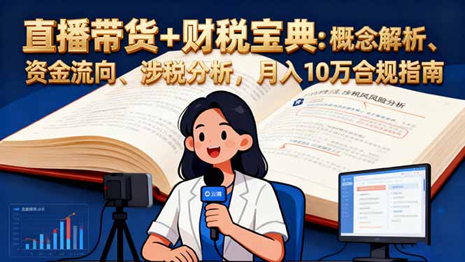 直播带货+财税宝典：概念解析、资金流向、涉税分析，月入10万合规指南-日入300副业网