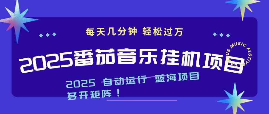 2025最新挂机番茄音乐项目，每天几分钟，日入1000＋-日入300副业网