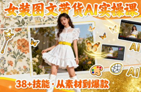 女装图文带货的AI实操课-日入300副业网
